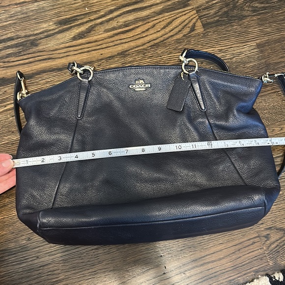 Coach navy leather bag - Picture 9 of 11